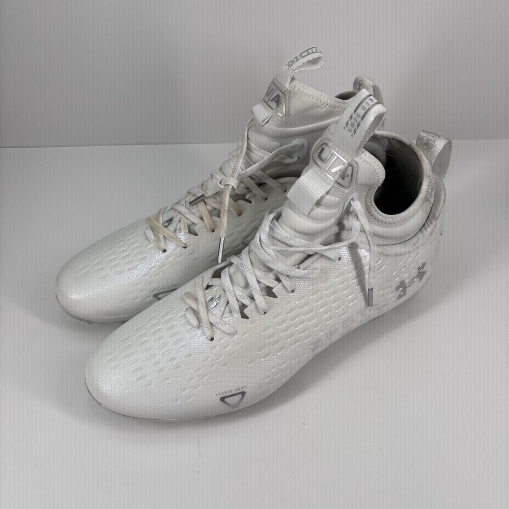 Under Armour Spotlight Lux MC 2.0 Football Cleats Men's US 13 White‎ Lightweight - Picture 13 of 16